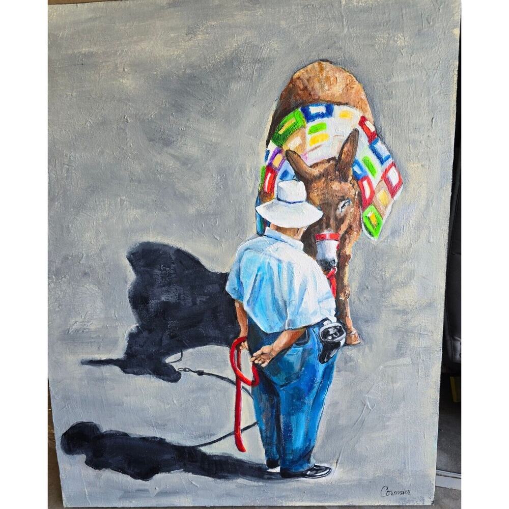 Jean Cormier Reaching An Understanding Original Acrylic Stretched Canvas 30x24